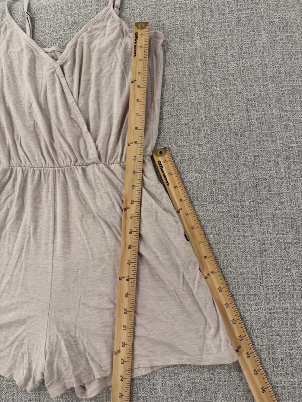MeUndies UltraModal V-Neck Romper in Heather Oat - Picture 8 of 14